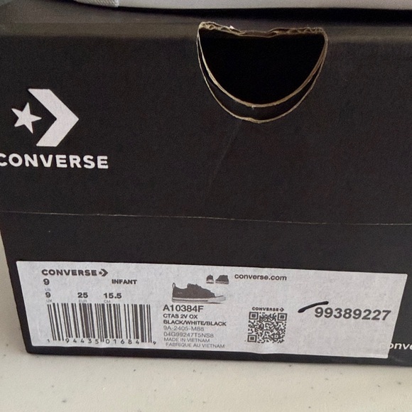 Converse Kids Black and White Sneakers - Picture 4 of 4